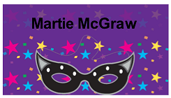 Mardi Gras Place Card with Mask