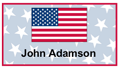 Patriotic Place Card with Flag