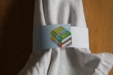 School Books Napkin Ring