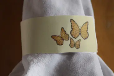 Yellow Butterfly Napkin Ring