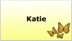 Yellow Butterfly Place Card